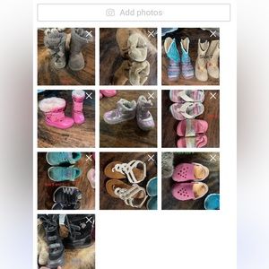 Little girl shoe lot size 6-8